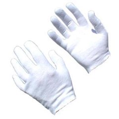 White Cotton Gloves (12 Pack)