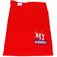 T-Shirt w/ Pocket 3 Dudes Red