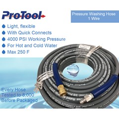 ProTool Pressure Washing Hose 4000psi 1 Wire 