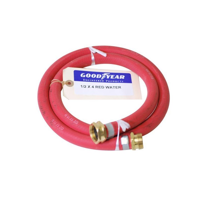 ProTool Hose 1/2in 4ft Red Rubber