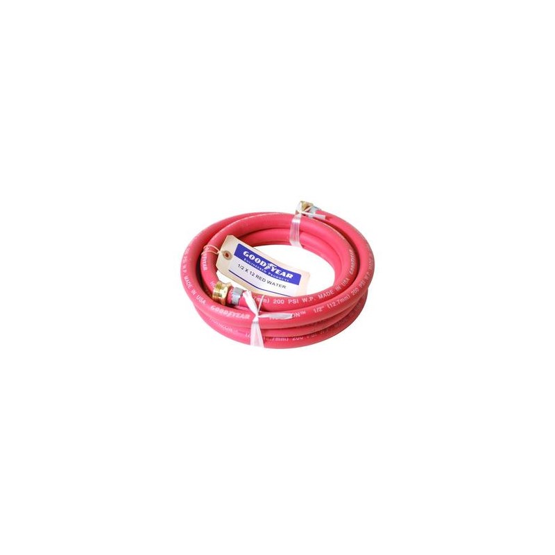Hose 1/2in 75ft Red Rubber