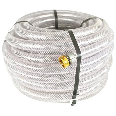 Hose 3/4in 100ft Clear Braided