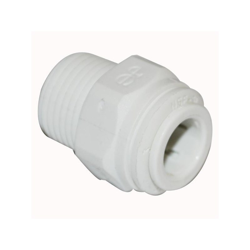 Male Connector NPTF PolyPro 1/2inx3/8in