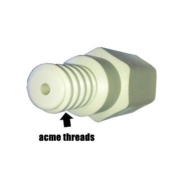 Italian threads converted to acme threads Extension Pole Tip Angle Adapter F 