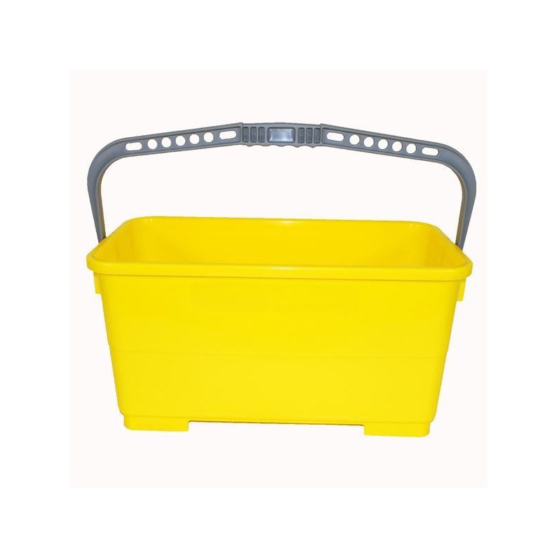 Premium Vector  Blue plastic pail with yellow handle bucketful