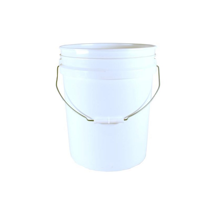 5 Gallon Purple HDPE Premium Round Bucket with Wire Bail Handle & Plastic  Hand Grip (Lid sold separately)
