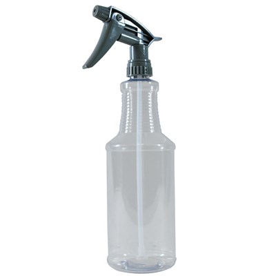 Genuine Joe 32 oz Trigger Spray Bottle - Suitable For Cleaning -  Adjustable, Flexible, Graduated - 1 Pair - Clear - Thomas Business Center  Inc