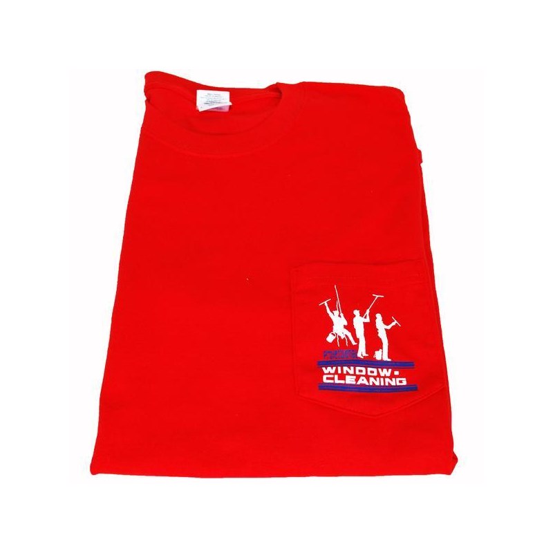 Red T-Shirt w/ Pocket 3 Dudes Large