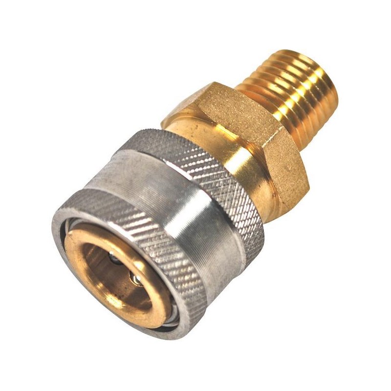 Coupler 1/4in PW Brass MPT