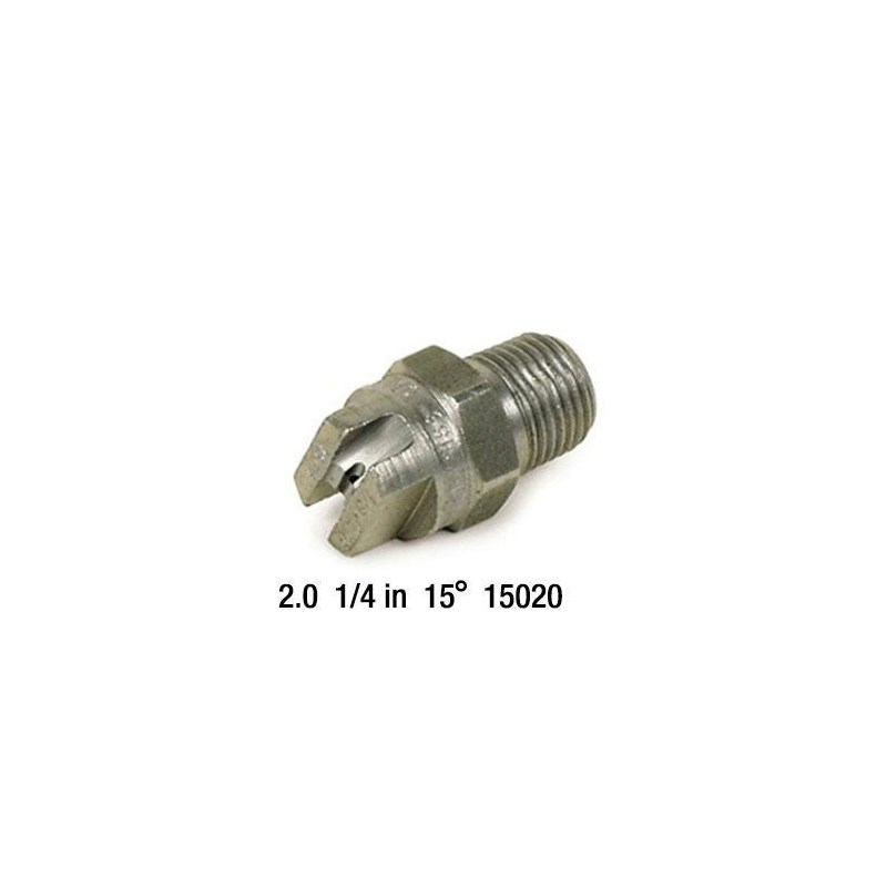 2.0 Nozzle SS 1/4in 15 Degree 15020