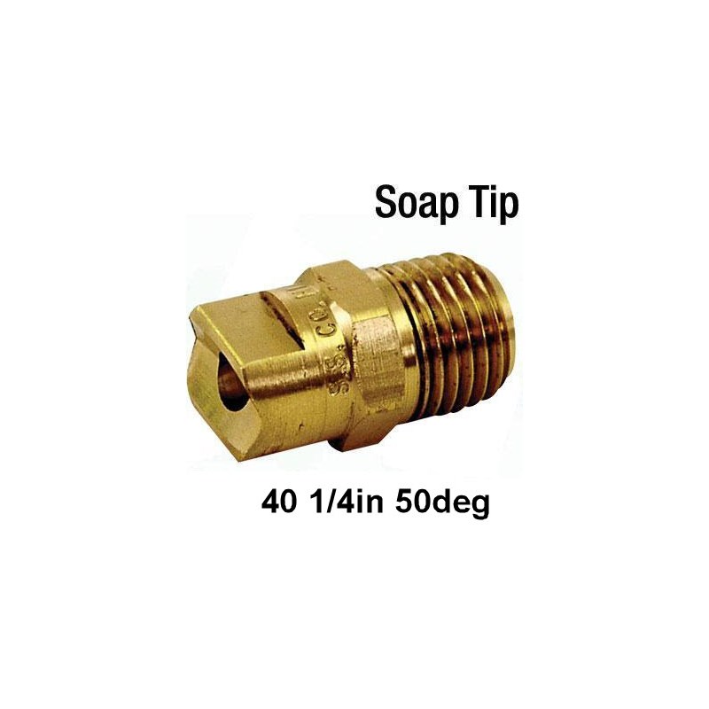 40 Nozzle Tip Brass 50 Degree SoapTip 4050 1/4 npt