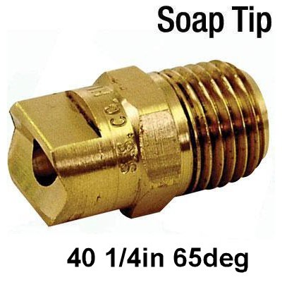 40 Nozzle Brass 1/4in 65deg SoapTip 4065