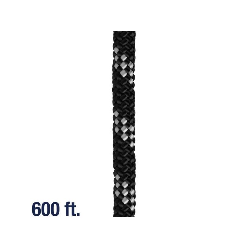 Rope Kernmantle 7/16in Black 600ft