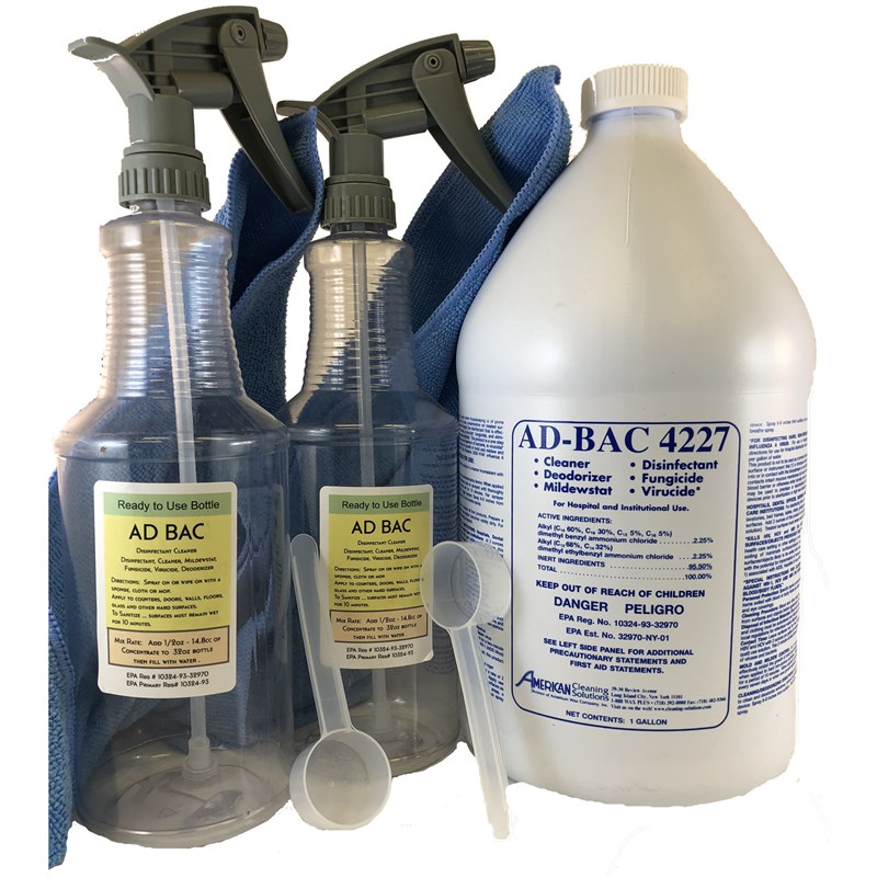 Ad-Bac Disinfectant Kit with 2 Sprayers 32oz Ready to Use