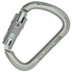 ANSI XL Steel Twist Lock Carabiner White