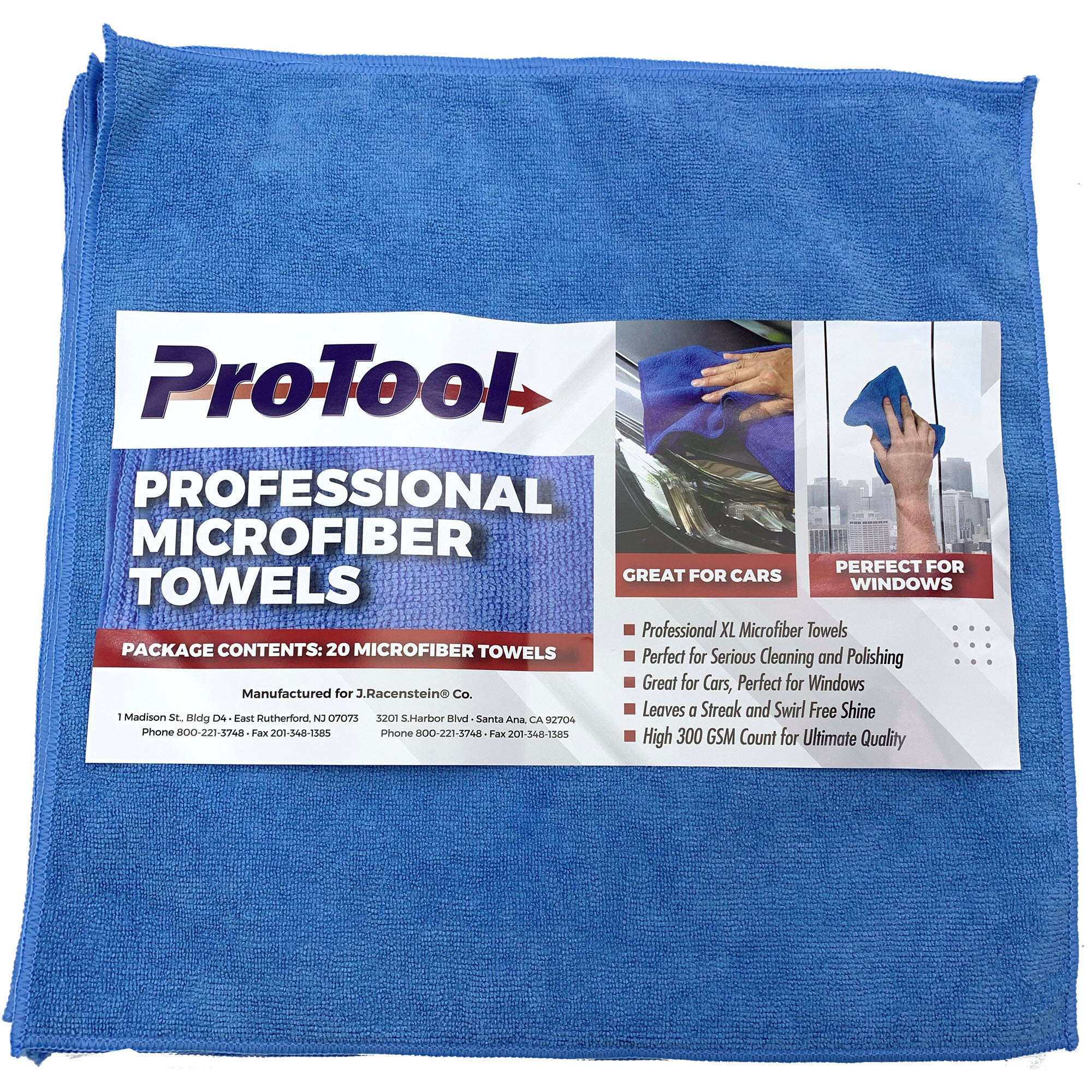 20 pack new microfiber towels cleaning towels plush 16x16 300 gsm lint free blue
