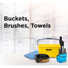 Buckets, Brushes, Towels