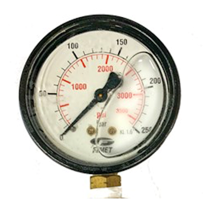 ProTool Pressure Gauge w/fittings for Regulator  Image 1