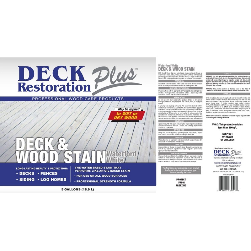 Deck and Wood Stain Waterford White Image 1