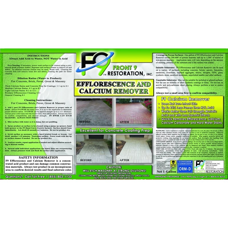 Front9 Restoration F9 Efflorescence/Calcium Remover Image 4