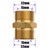 ProTool M22 15MM to M22 15MM Male Union Brass Image 4