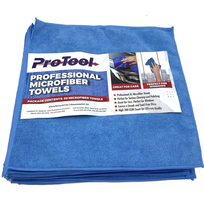 ProTool Blue MicroFiber Towel 20 Pack 16in x 16in Image 2