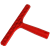 Pulex T-Bar Plastic Red  Image 2