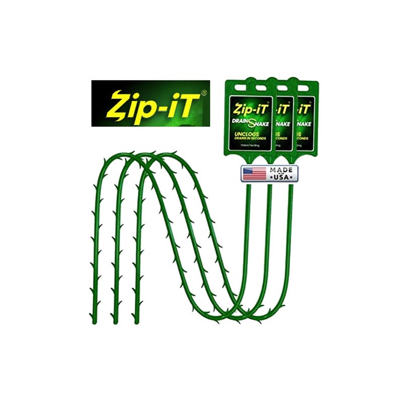 Zip It Green Snake 3 Pack Drain Cleaner Image 6
