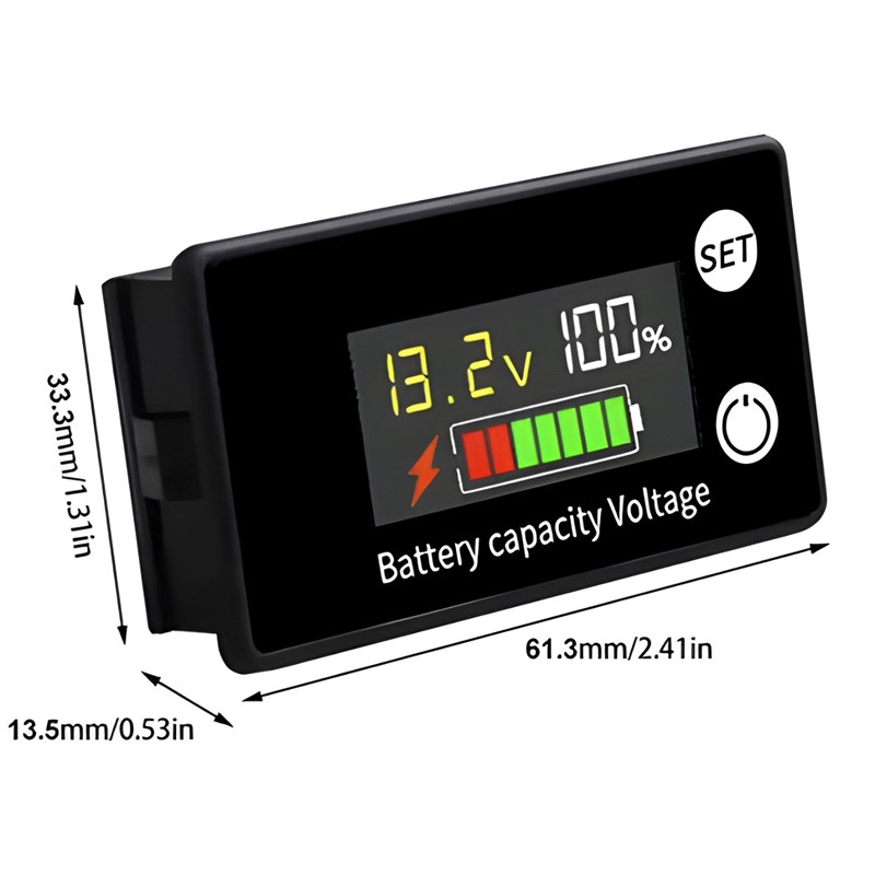 Battery Monitor 12v with Bracket (150-755): Battery and Electrical  Accessories