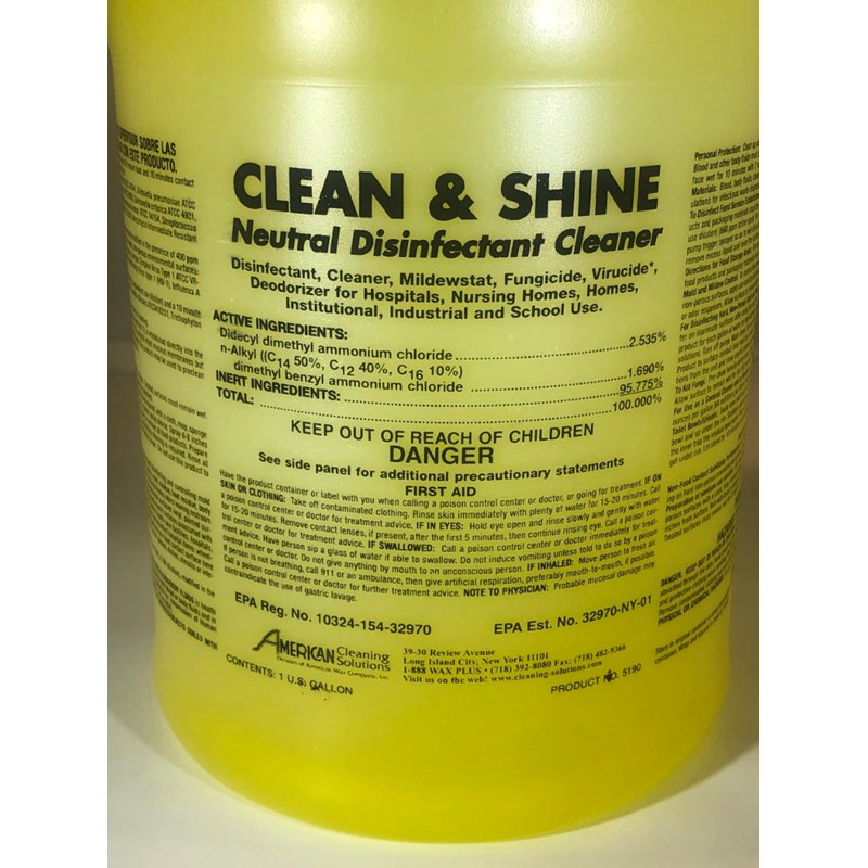 Disinfectant Clean & Shine gallon Image 1