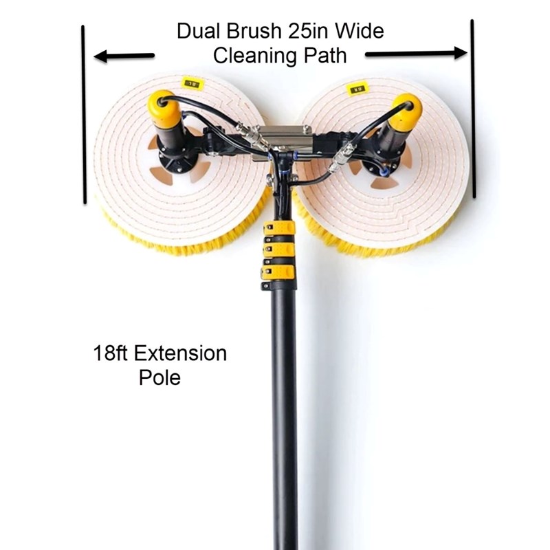 Double Brush 25in Wide 24v Electric Cleaning Kit  Image 3