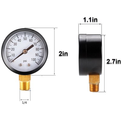 ProTool Pressure Gauge 100psi Max 1/4in Image 2