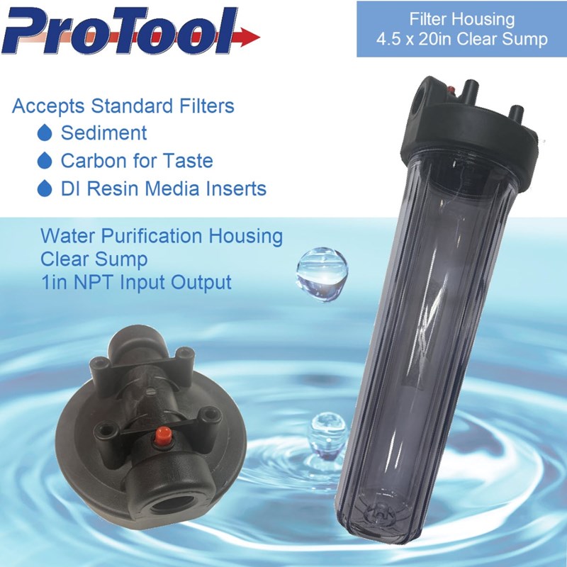 ProTool Filter Housing 4.5x20in with Clear Sump Image 7