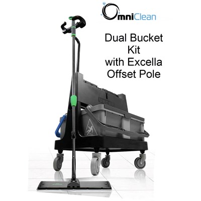 Unger OmniClean Dual Bucket Kit- with Offset Excella Pole Image 5