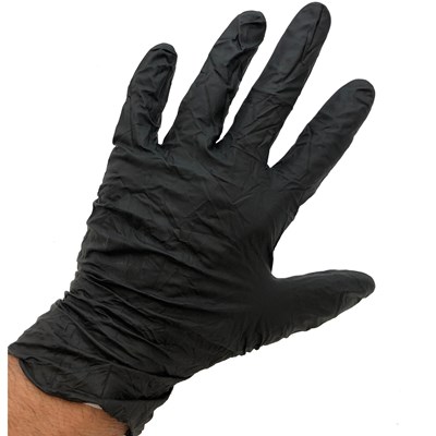 Gloves Nitrile 50pair 100ct Medium Black
