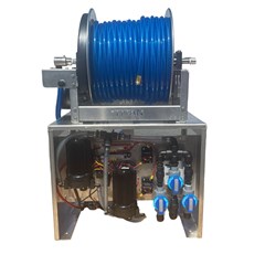 Soft Wash Metering System with Reel Stand