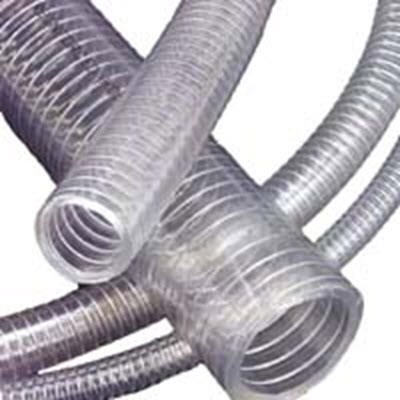 Hose 1/2in Suction Hose per ft PVC Hose w/ Wire Helix 